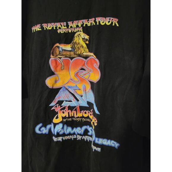 Yes The Royale Affair Tour Band John Lodge XXL Tee Shirt Black Legacy - Picture 2 of 5